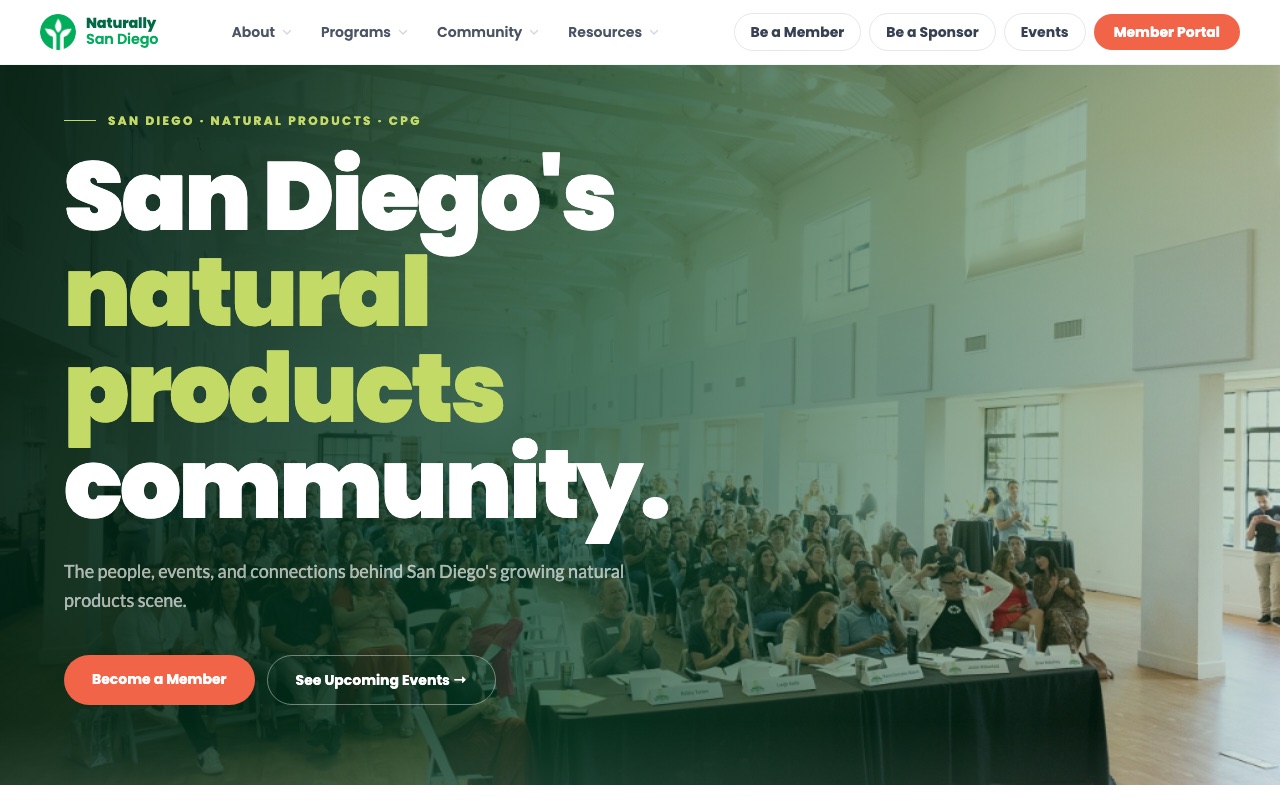 Naturally San Diego website
